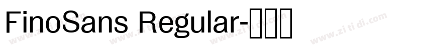 FinoSans Regular字体转换